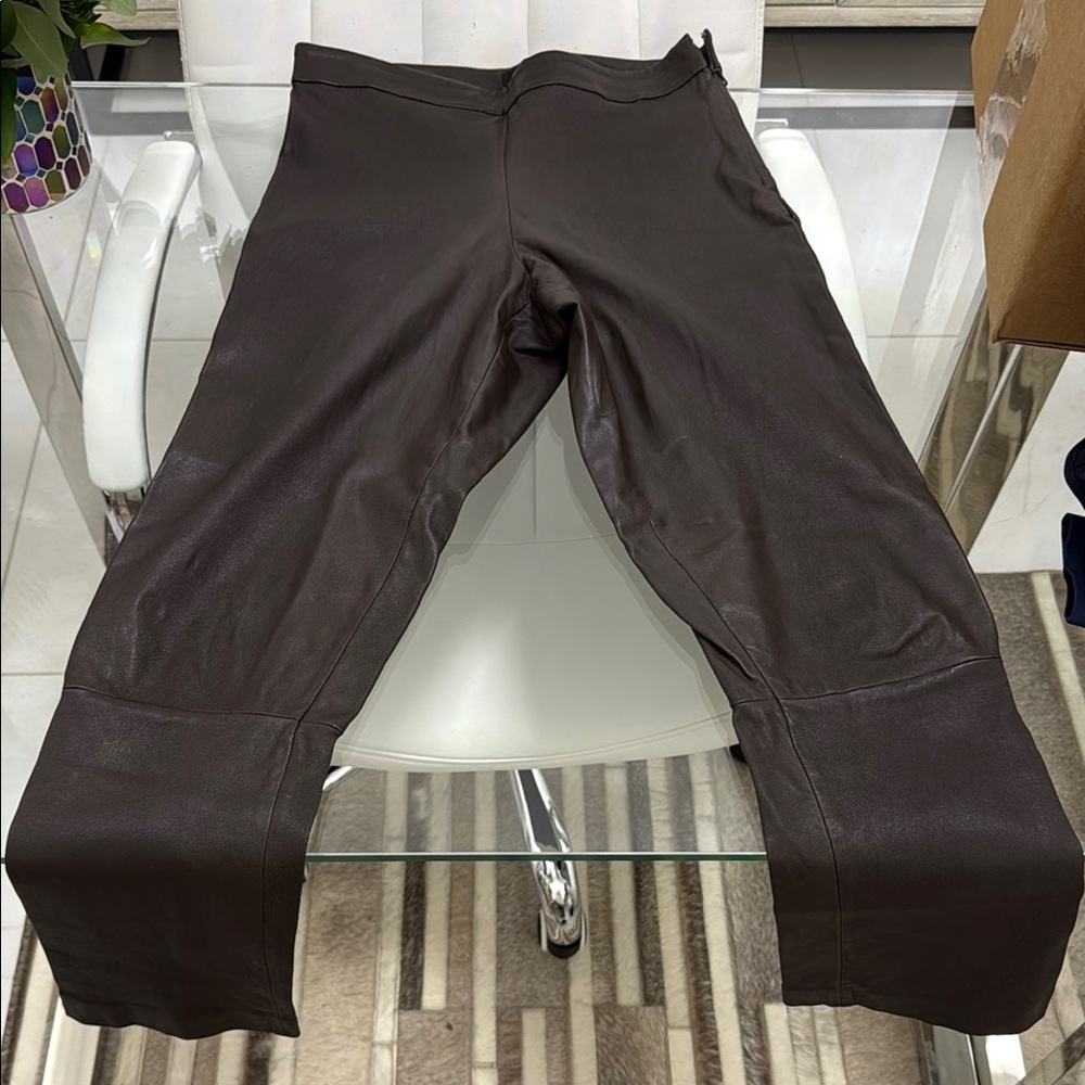 Theory Brown Straight Leg Pants